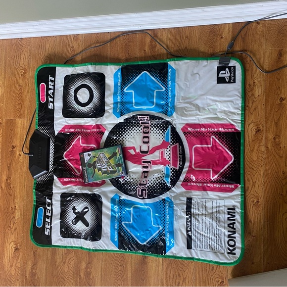 Stay Cool Konami Dance Dance Revolution PlayStation PS2 Game Pad/Mat with game - Picture 4 of 6